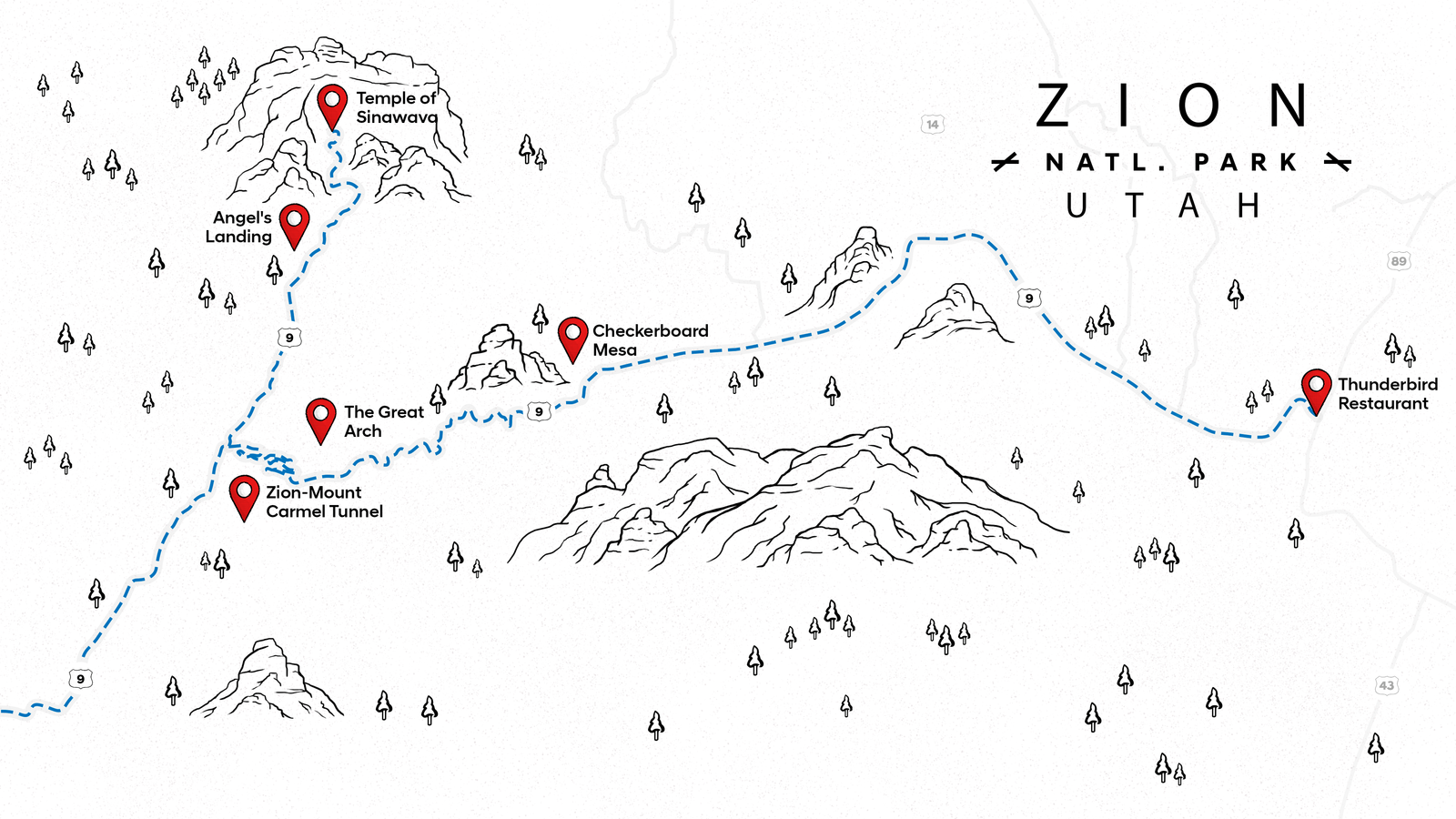 Zion National Park Map